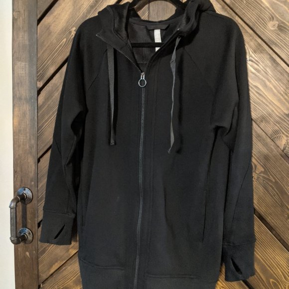 Athleta long black sweatshirt/jacket M - Picture 3 of 13